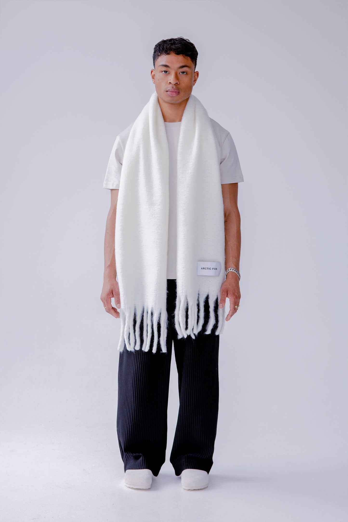 ARCTIC FOX The Stockholm Scarf - 100% Recycled - Polar White - FW25