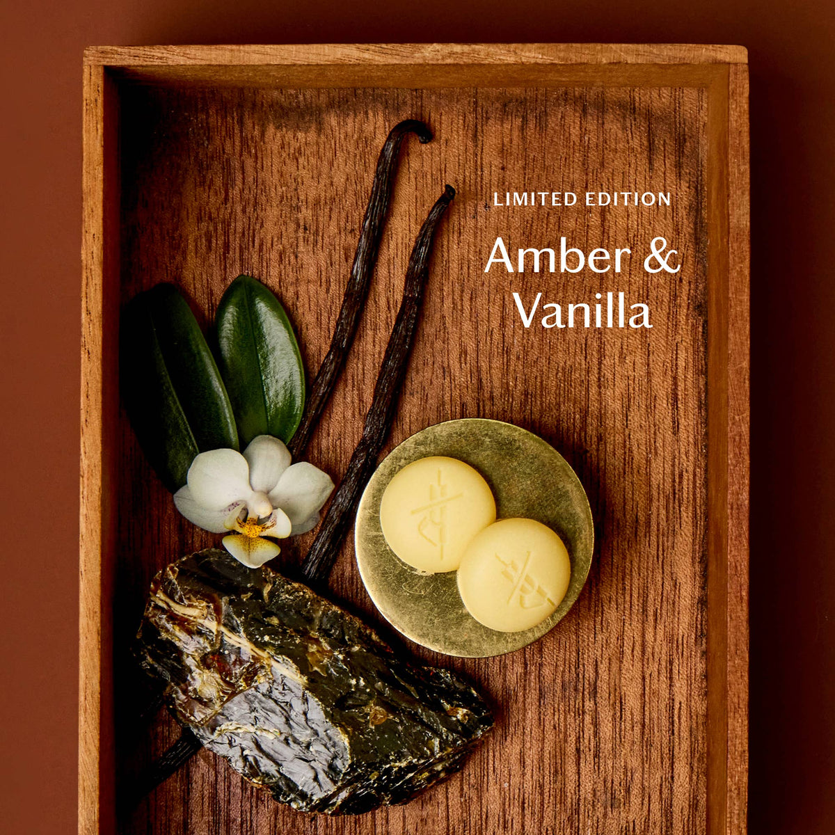 KATE MCLEOD Amber & Vanilla Pebble | Deep Moisturizing Bath & Shower Oil: Tray of 20