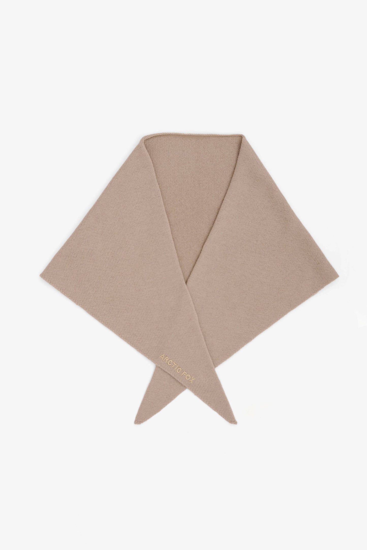ARCTIC FOX Merino Wool Triangle Scarf - Soft Taupe - FW25