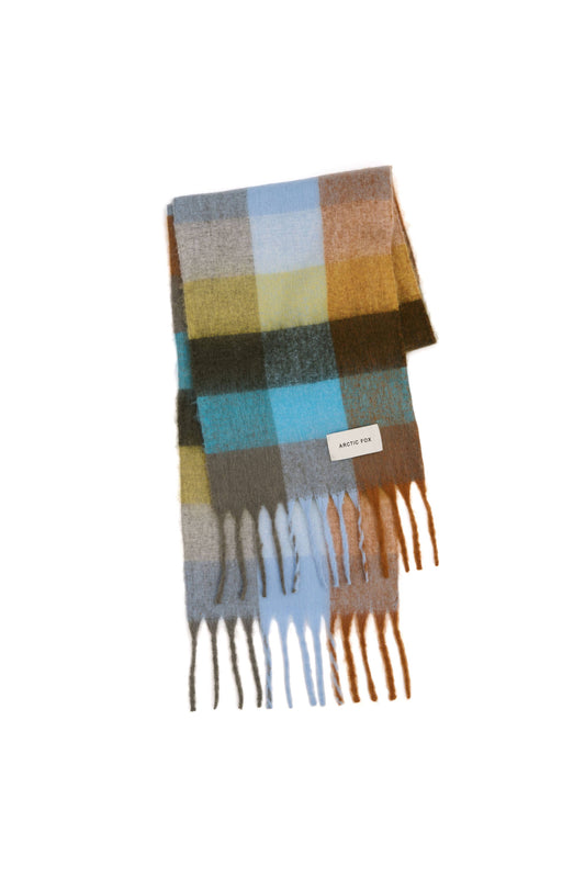 ARCTIC FOX The Reykjavik Scarf - 100% Recycled - Blue/Orange - FW25