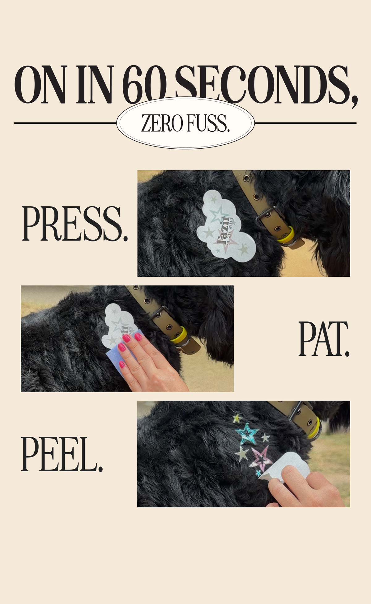 FAZIT Sprinkled Star Speckles Pet Patches for Dogs
