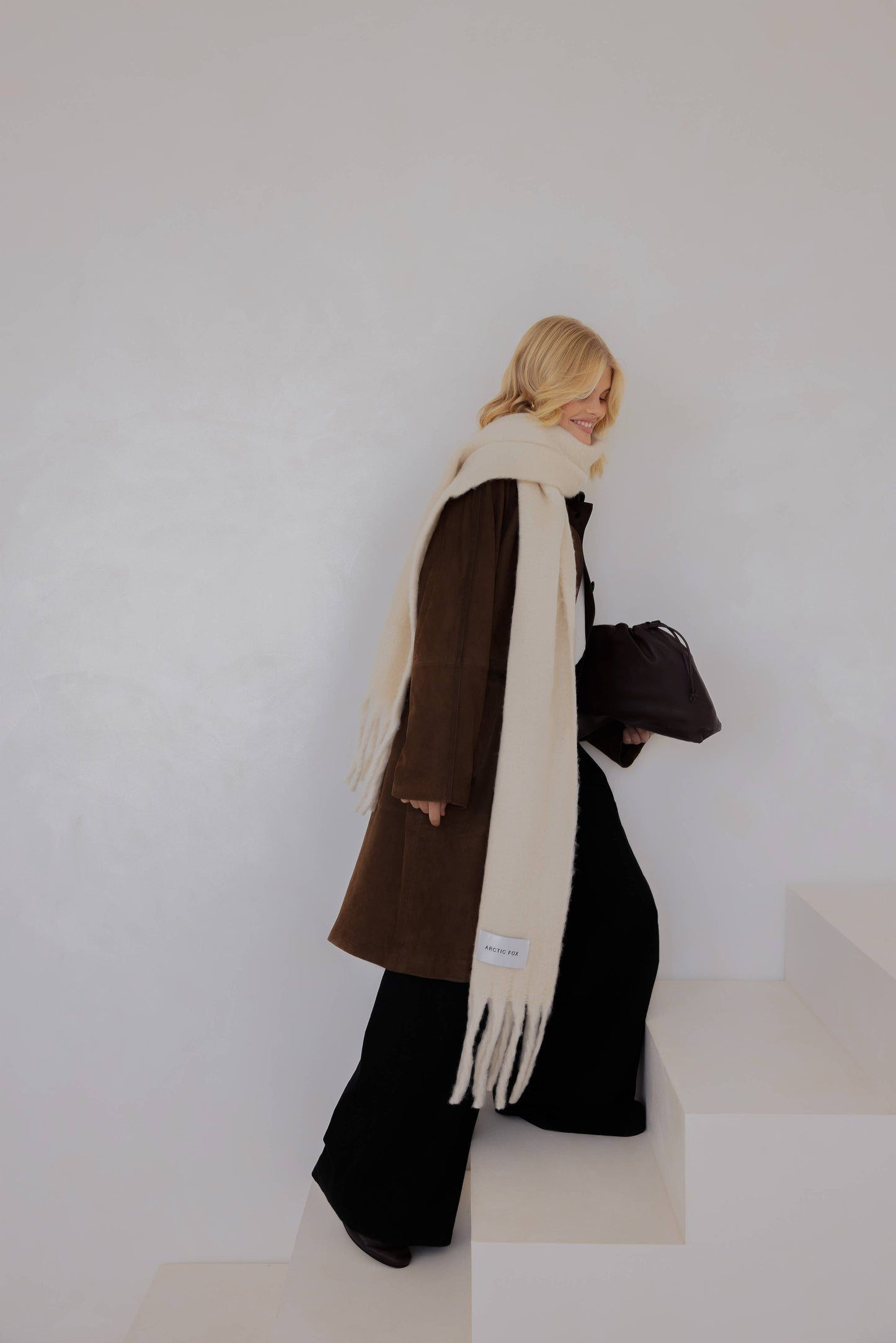 ARCTIC FOX The Reykjavik Scarf - 100% Recycled - Pebble Beige - FW25