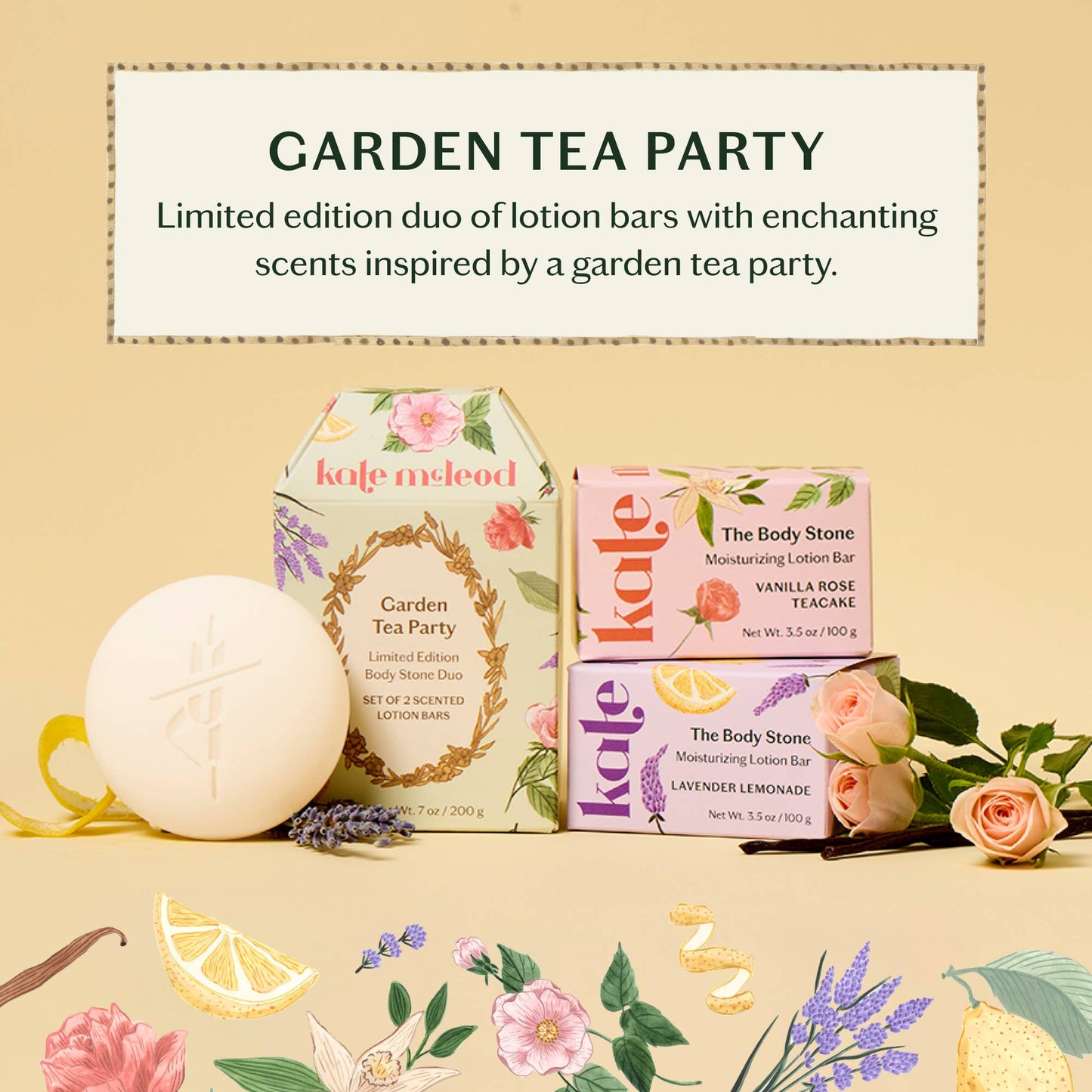 Kate McLeod Garden Tea Party Limited Edition Body Stone Duo