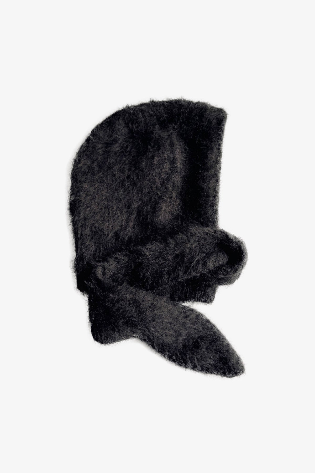 Arctic Fox Alpaca Wool Bonnet in Black Onyx