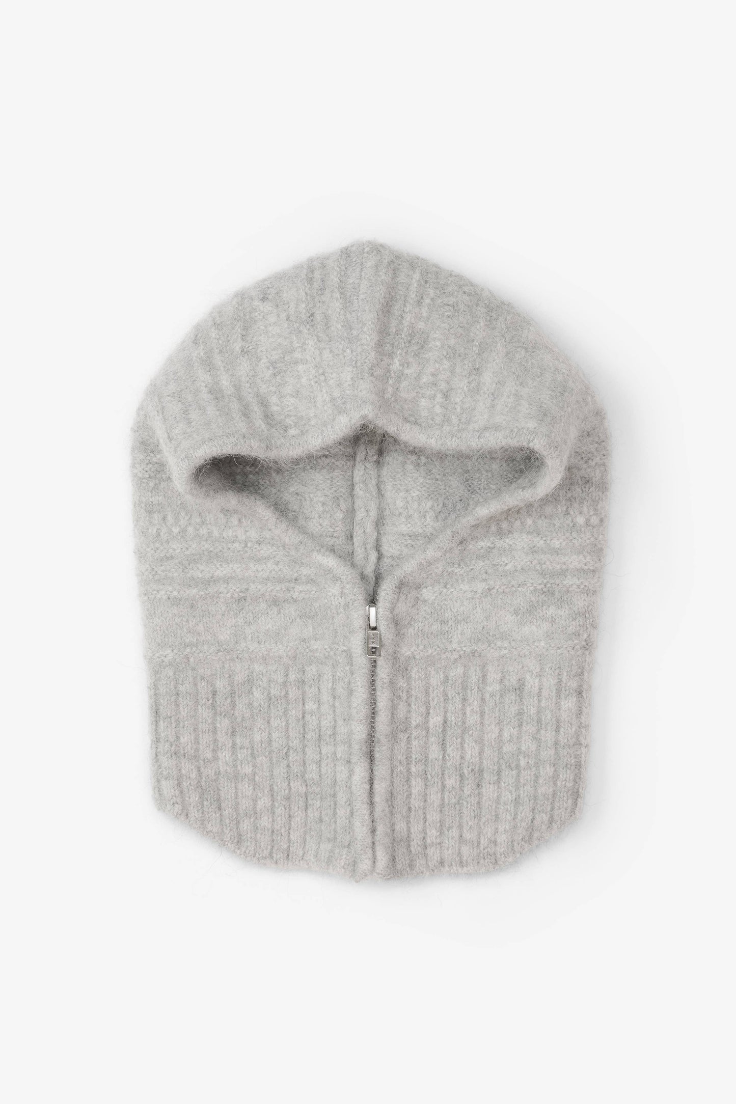 ARCTIC FOX The Alpaca Balaclava with Zip - Blizzard Grey - FW25