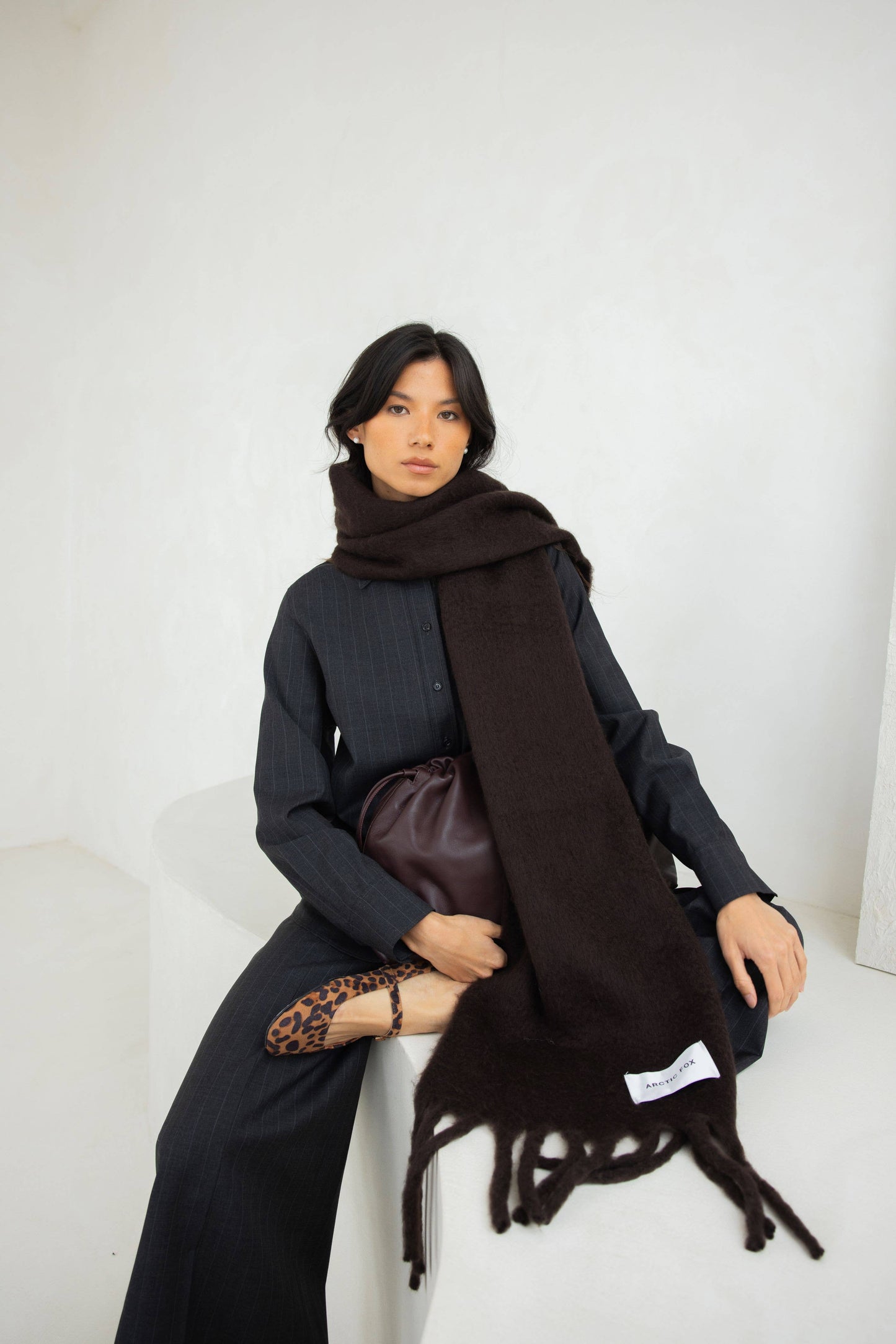 ARCTIC FOX The Reykjavik Scarf - 100% Recycled - Ground Coffee - FW25