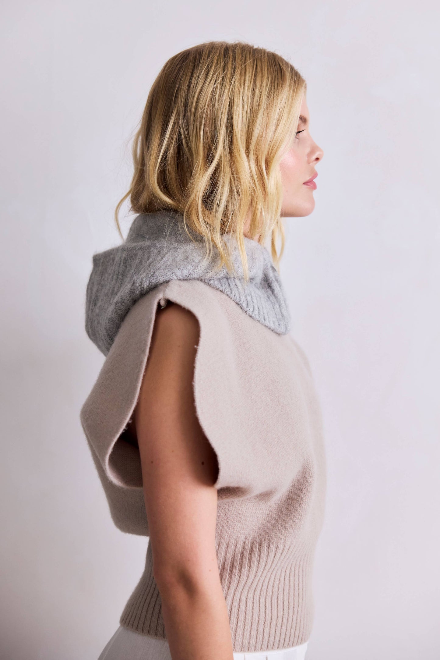 ARCTIC FOX The Alpaca Balaclava with Zip - Blizzard Grey - FW25