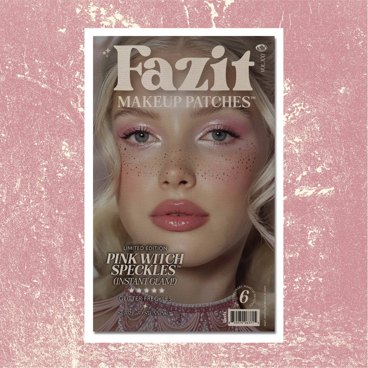 FAZIT Pink "Good" Witch Glitter Halloween Makeup Tattoo