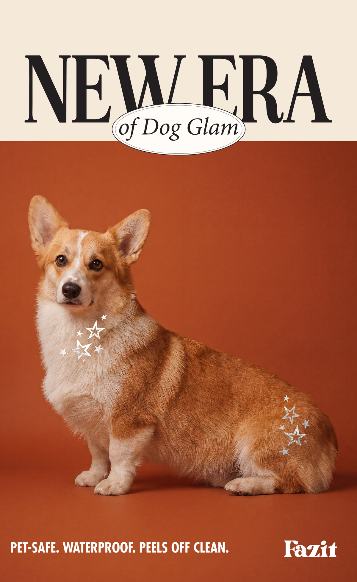 FAZIT Silver Star Speckles Pet Patches for Dogs