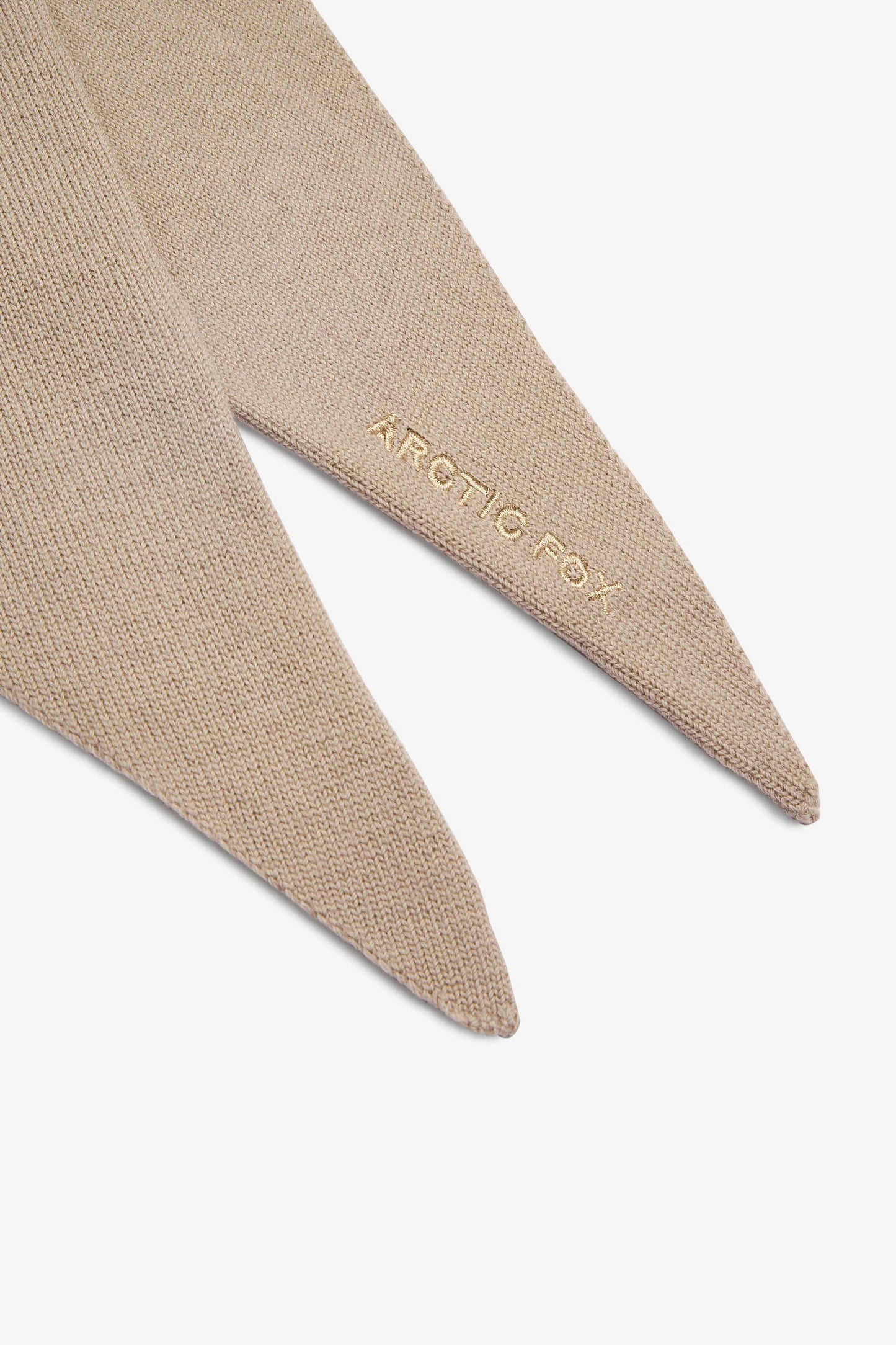 ARCTIC FOX Merino Wool Triangle Scarf - Soft Taupe - FW25