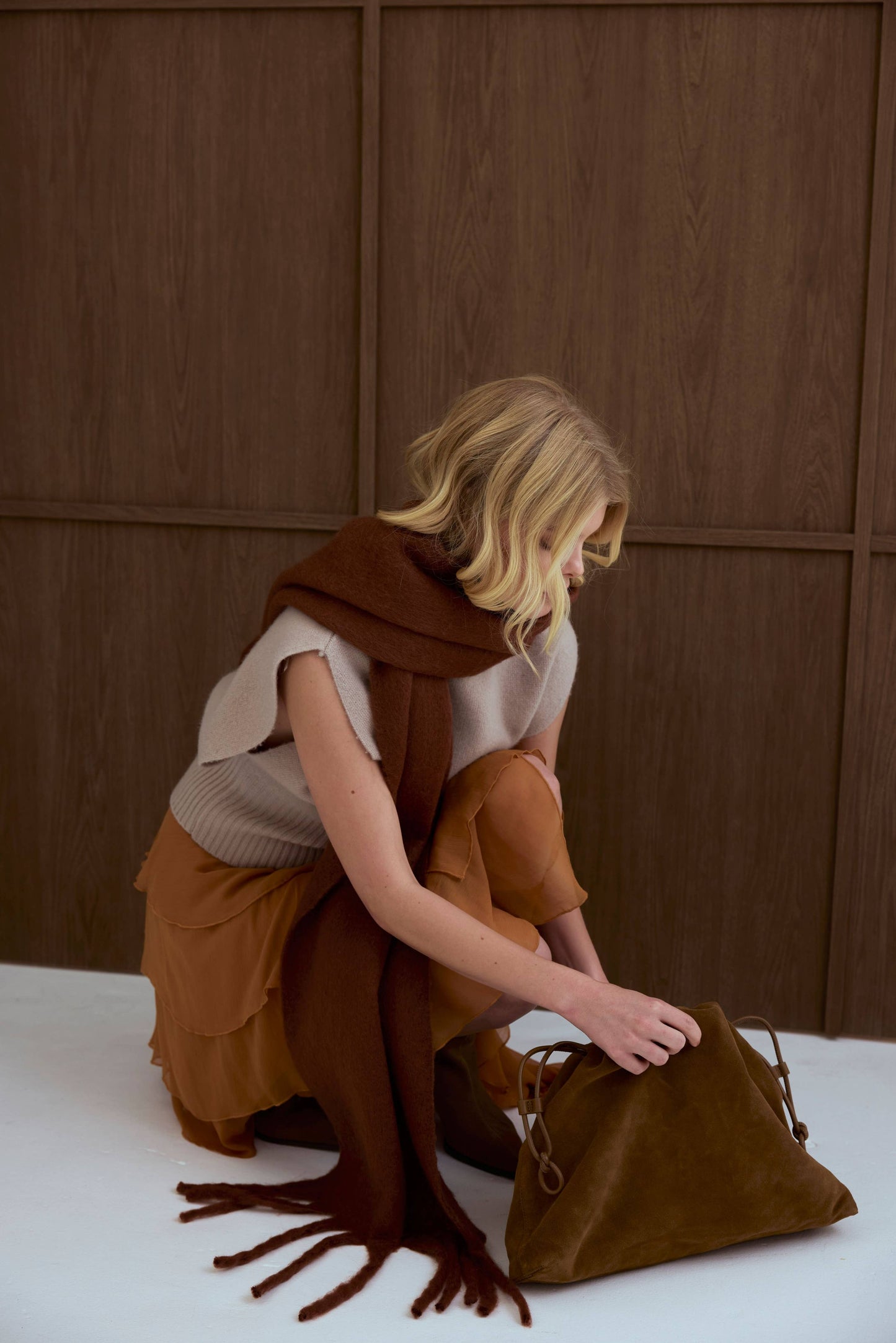 ARCTIC FOX The Stockholm Scarf - 100% Recycled - Sepia - FW25