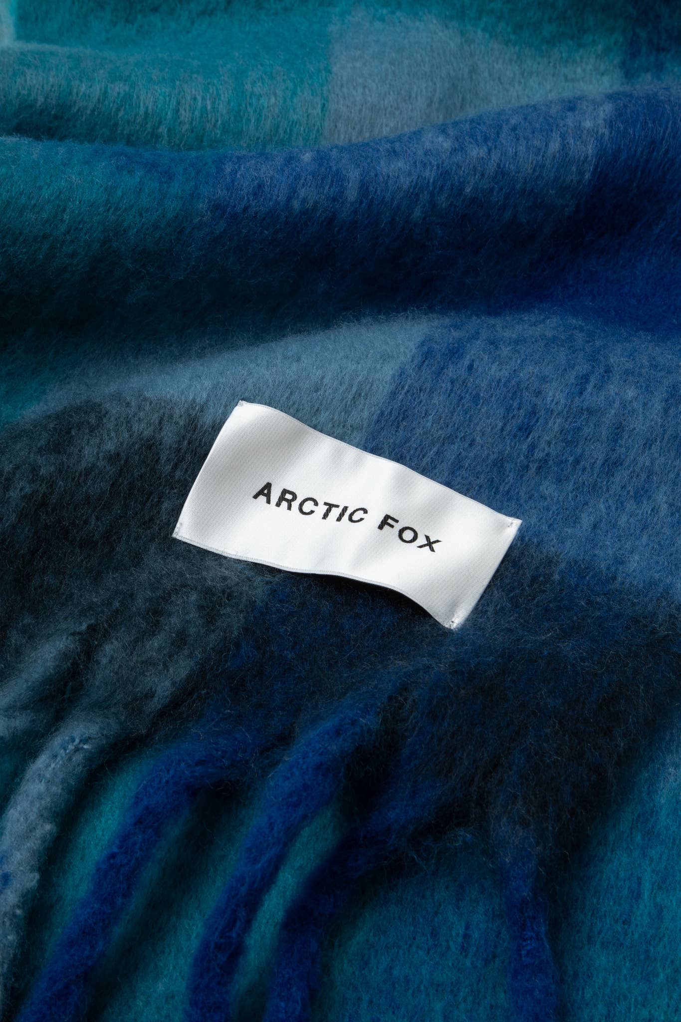 ARCTIC FOX The Reykjavik Scarf - 100% Recycled - Blue Check - FW25