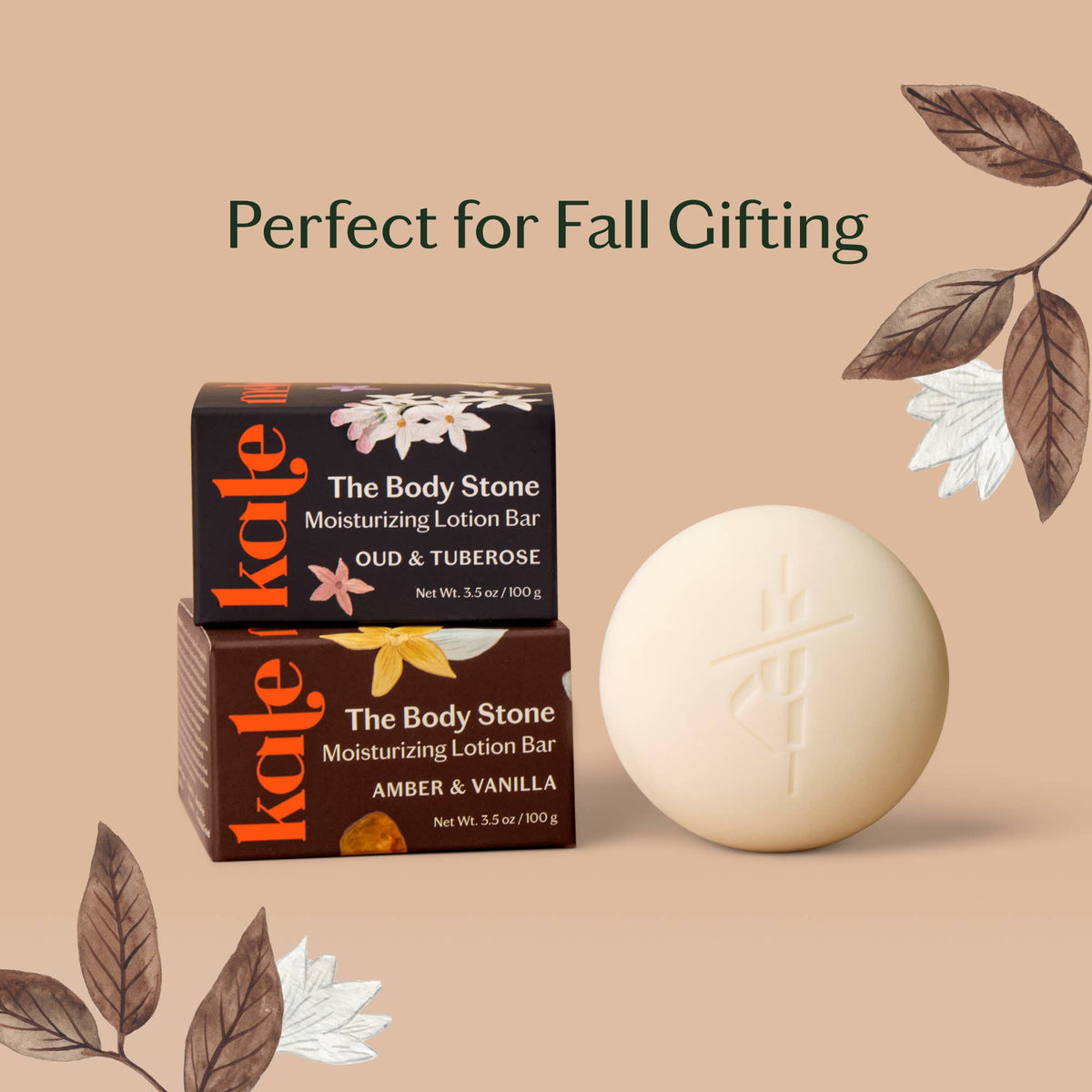 KATE MCLEOD Oud & Tuberose | Deep Moisturizing Lotion Bar