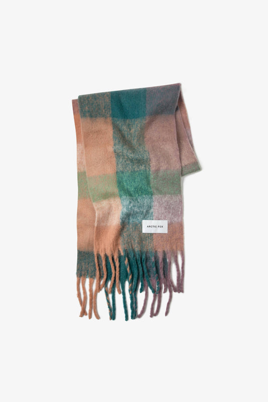 ARCTIC FOX The Reykjavik Scarf - 100% Recycled - Lilac Check - FW25
