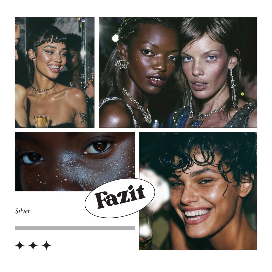 Silver Glitter Freckles Makeup Patches: 6