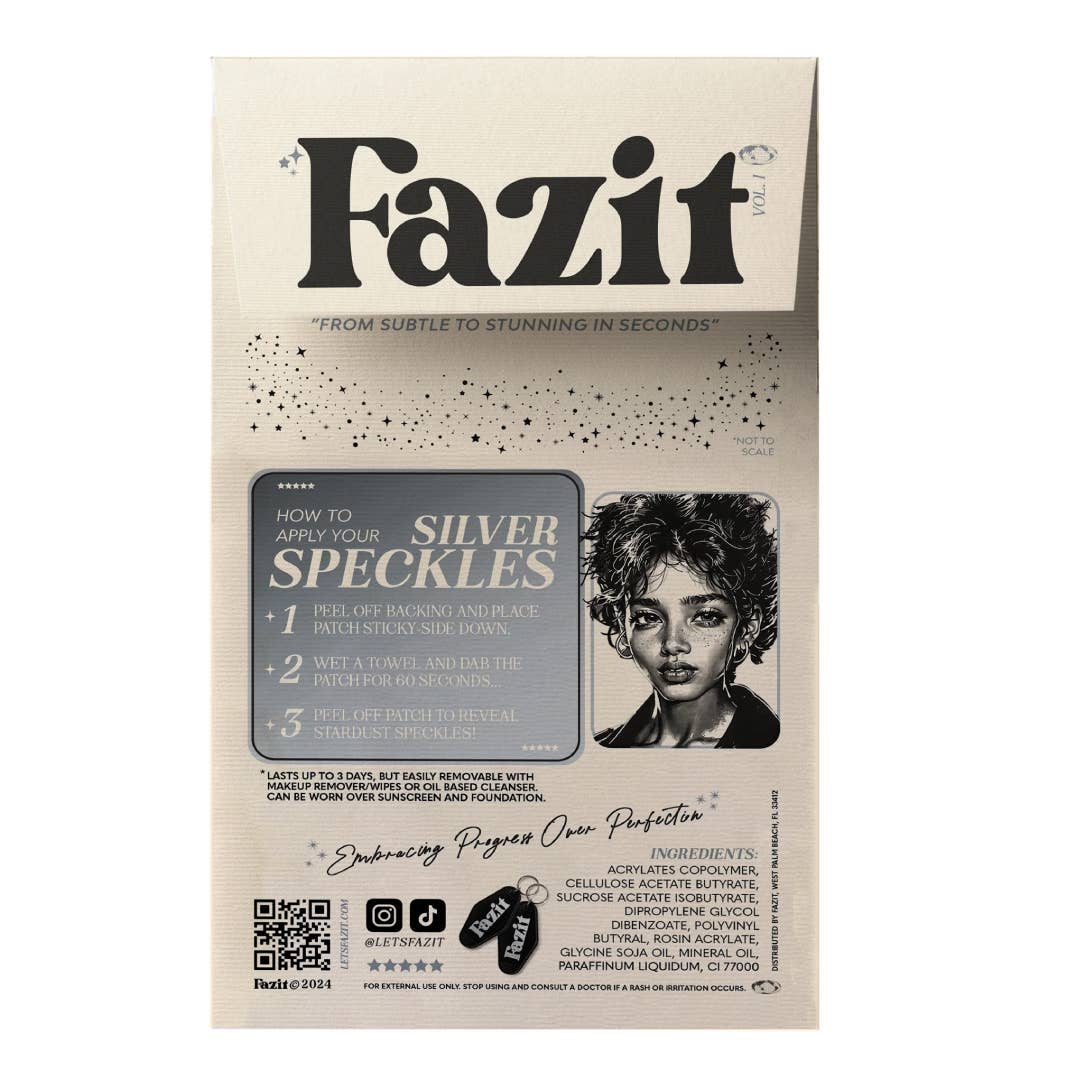 Silver Glitter Freckles Makeup Patches: 6