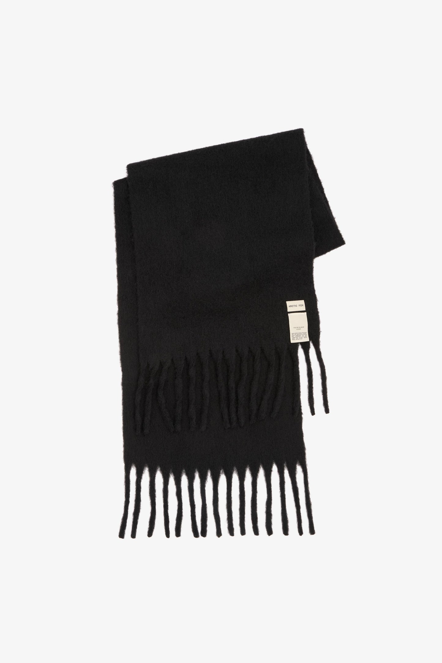 ARCTIC FOX The Reykjavik Scarf with RWS Wool - Black - FW25