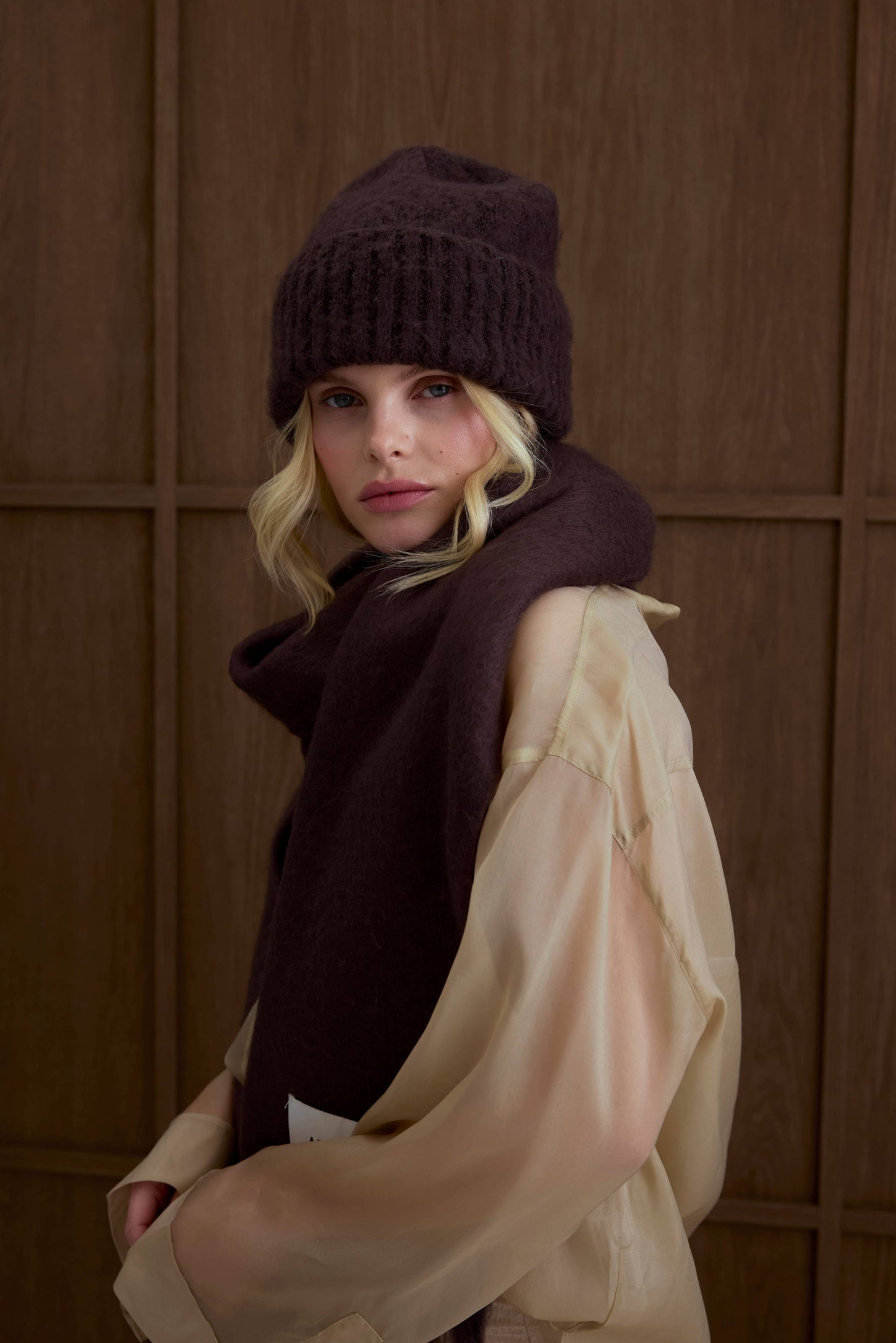 ARCTIC FOX The Reykjavik Scarf - 100% Recycled - Ground Coffee - FW25