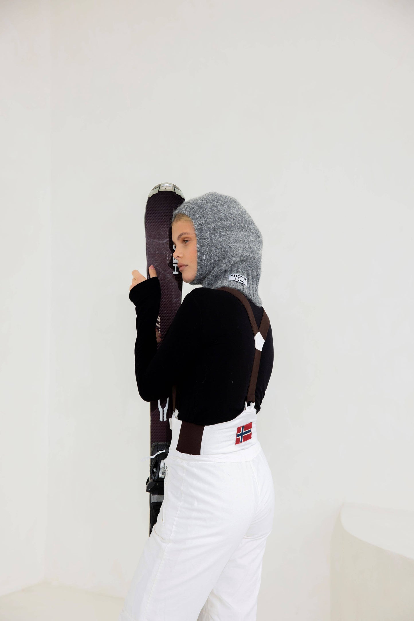 ARCTIC FOX Alpaca Balaclava Fitted Hood - Alpine Cloud - FW25