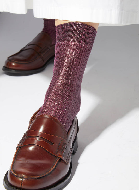 MARIA LA ROSA One Ribbed Laminated Socks