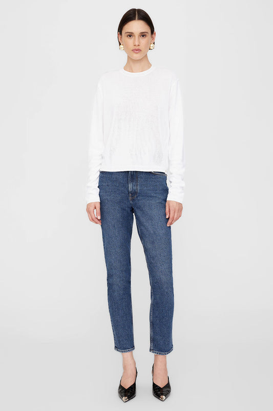 ANINE BING Giorgio Long Sleeve Sweater | Ivory