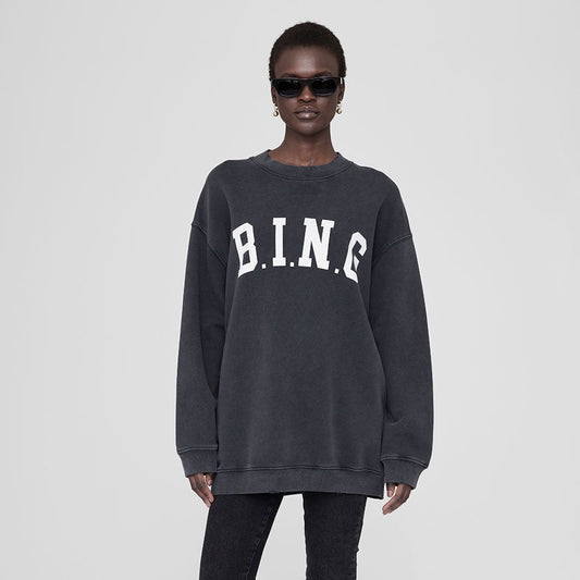 ANINE BING Tyler Sweatshirt | Washed Black