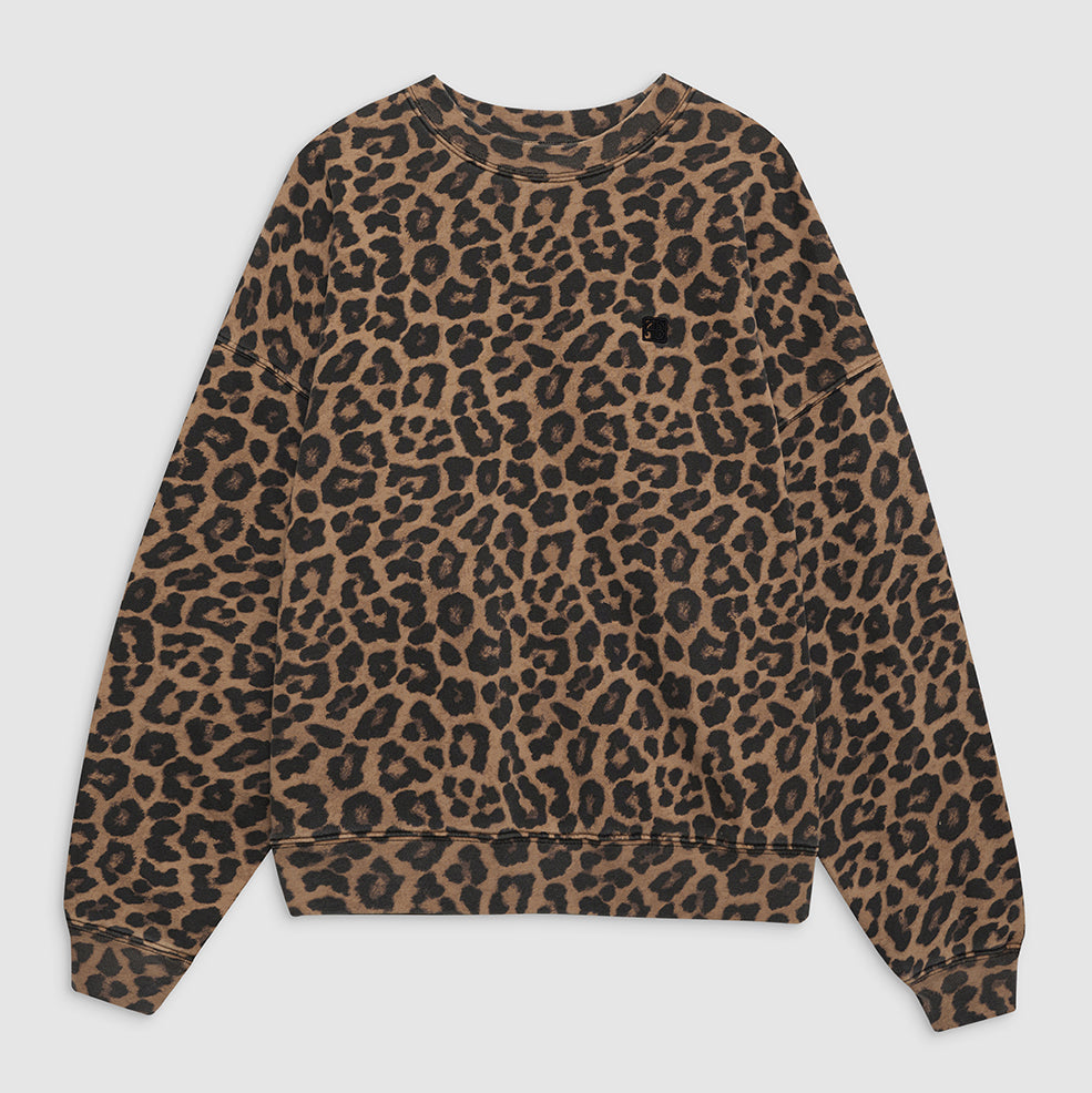 ANINE BING Miles Sweatshirt | Leopard