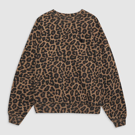 ANINE BING Miles Sweatshirt | Leopard