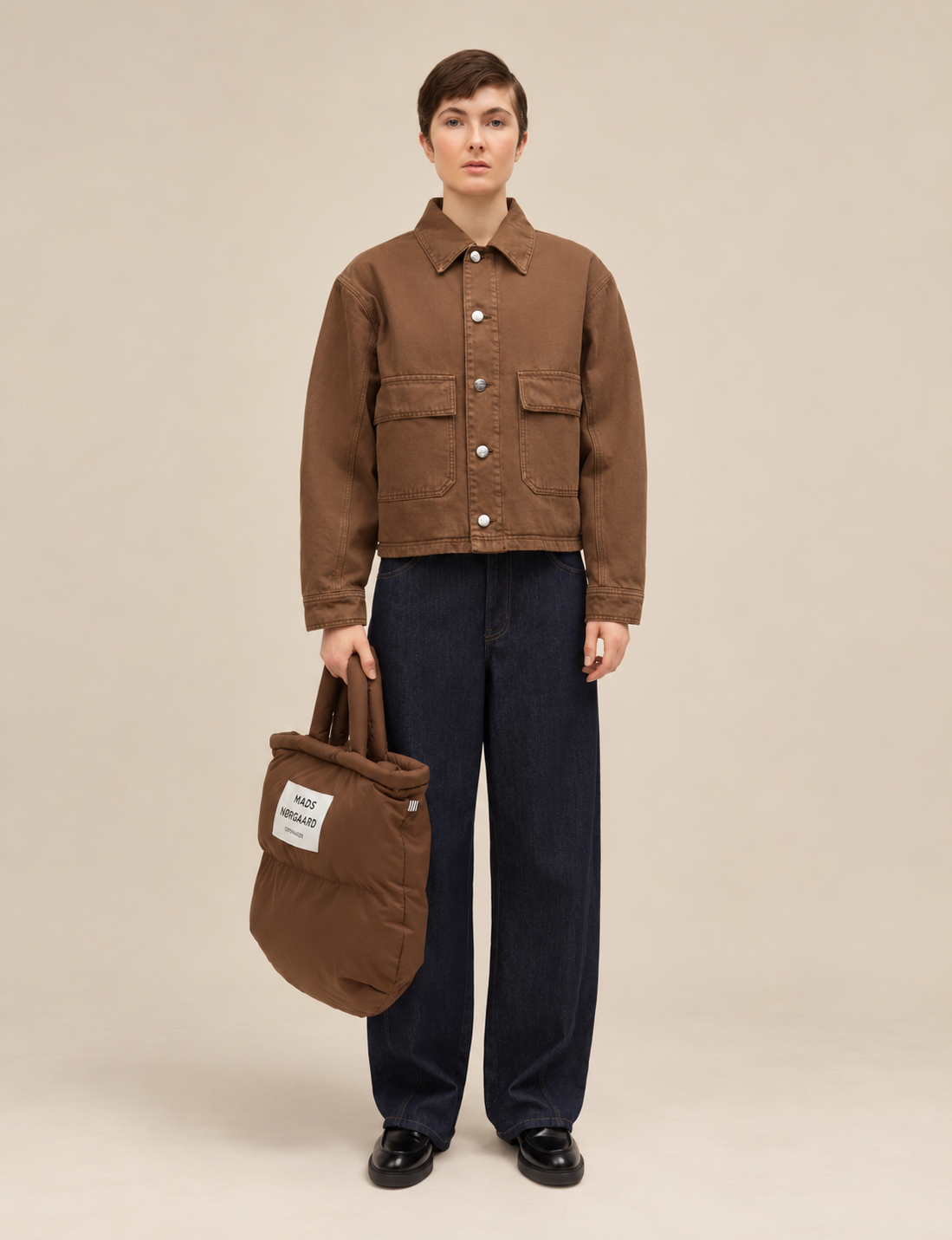 MADS NØRGAARD Light Ripstop Pillow Bag | Cocoa