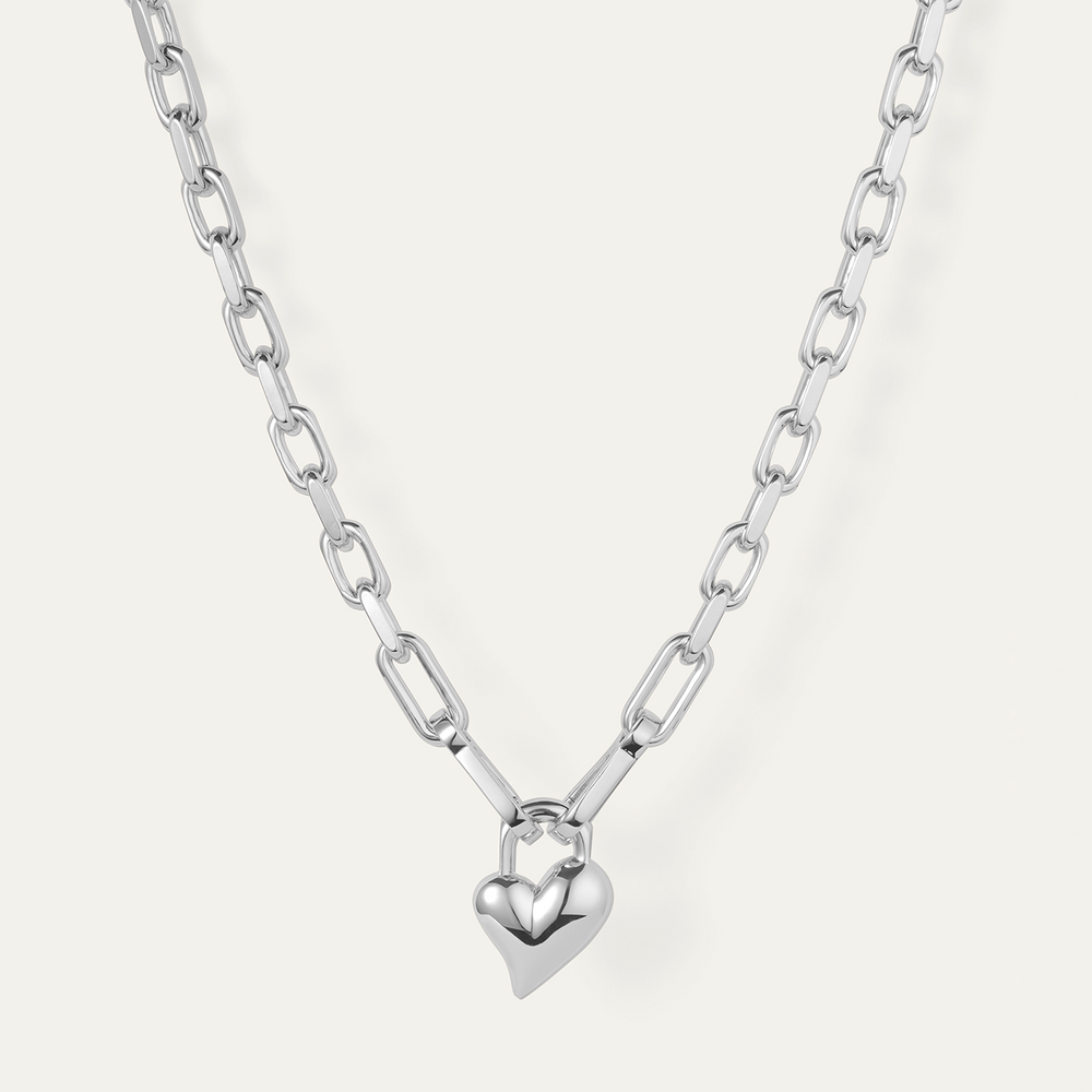 JENNY BIRD Padlock Heart Pendant Necklace