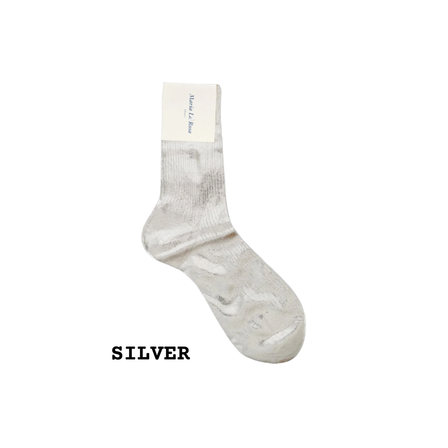 MARIA LA ROSA One Ribbed Laminated Socks