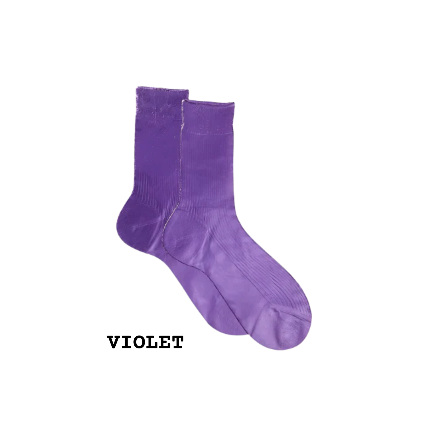 MARIA LA ROSA One Ribbed Laminated Socks