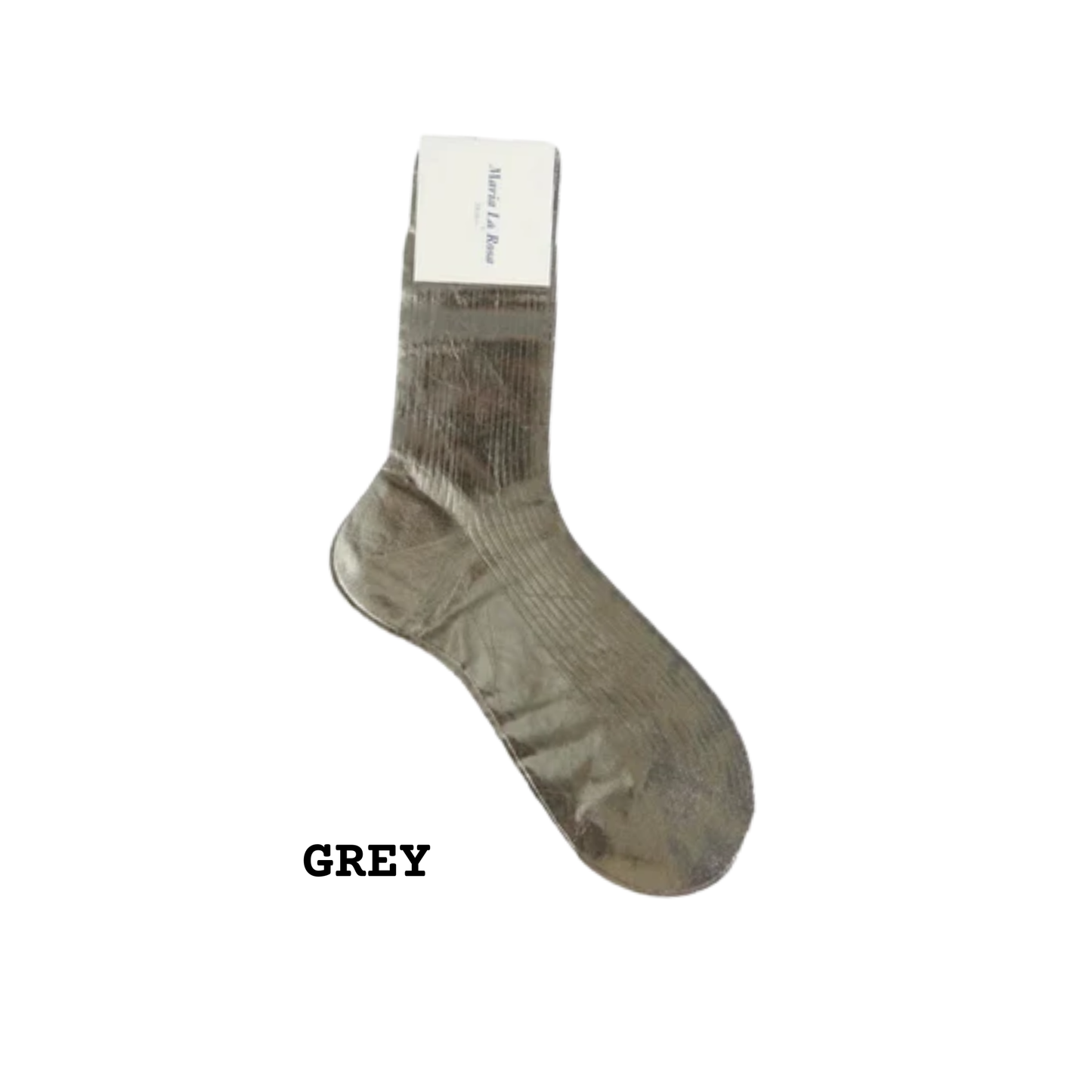 MARIA LA ROSA One Ribbed Laminated Socks