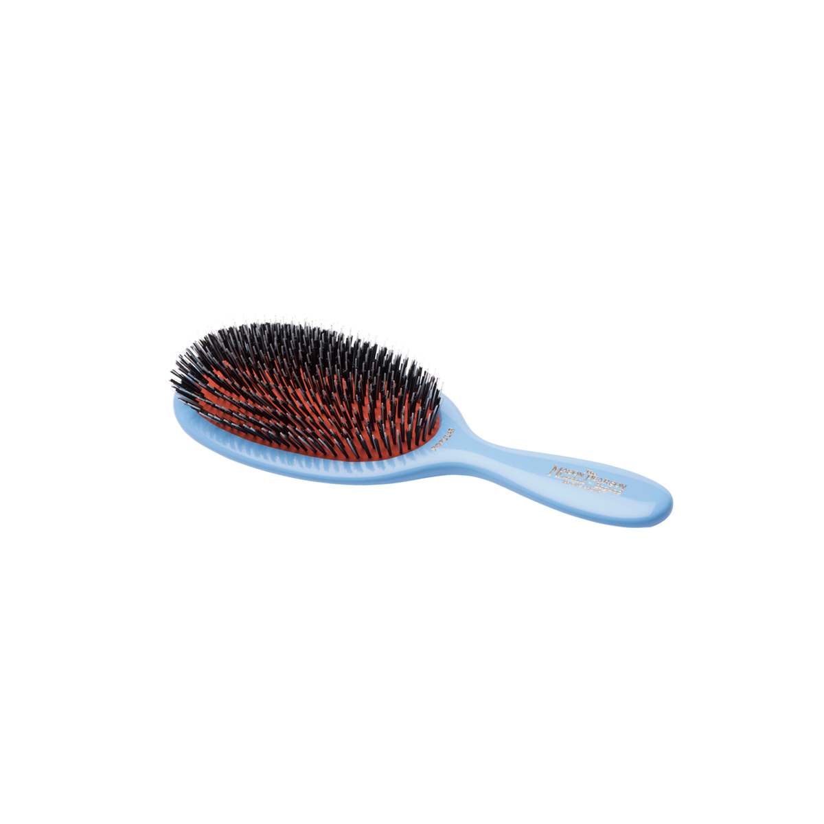 Mason Pearson BN1 Popular Brush in Blue — mixed bristle full-size hairbrush