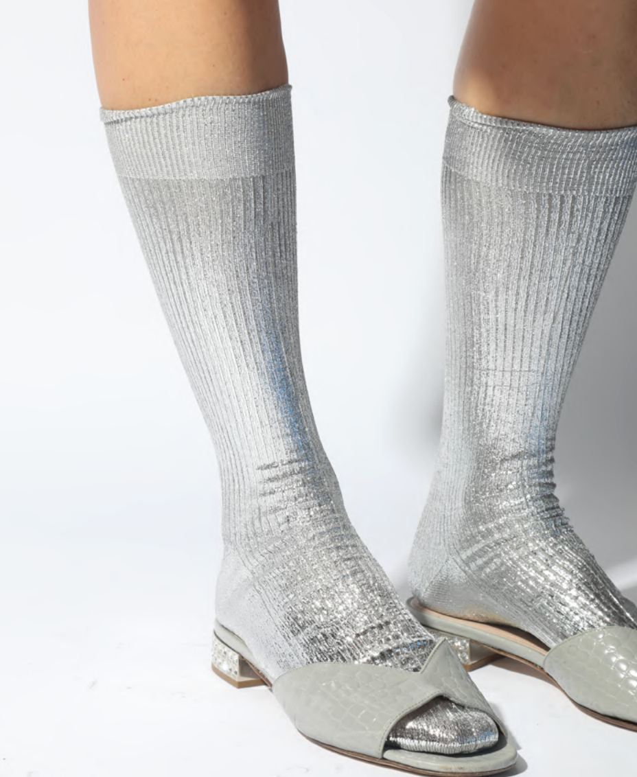 MARIA LA ROSA Laminated Knee High Socks
