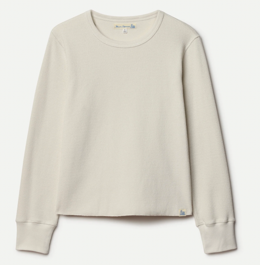 MERZ B SCHWANEN Diamond-Patterned Cotton Thermal Women's Longsleeve