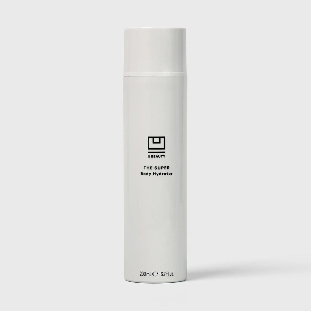 White body hydrator bottle with black text on a white background