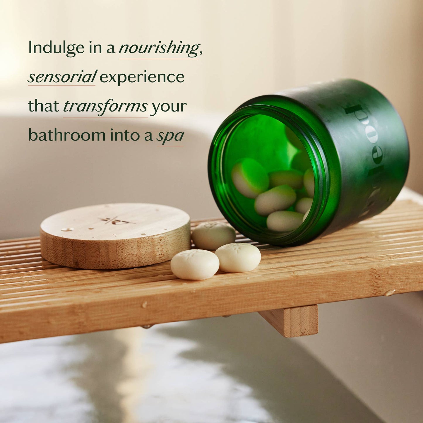 KATE McLEOD Breathe Pebble | Deep Moisturizing Solid Bath & Shower Oil: Tray of 20