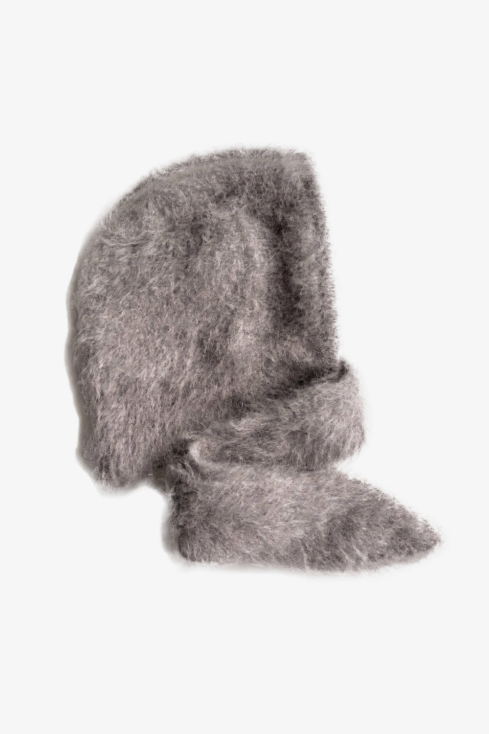 Arctic Fox Alpaca Wool Bonnet in Blizzard Grey