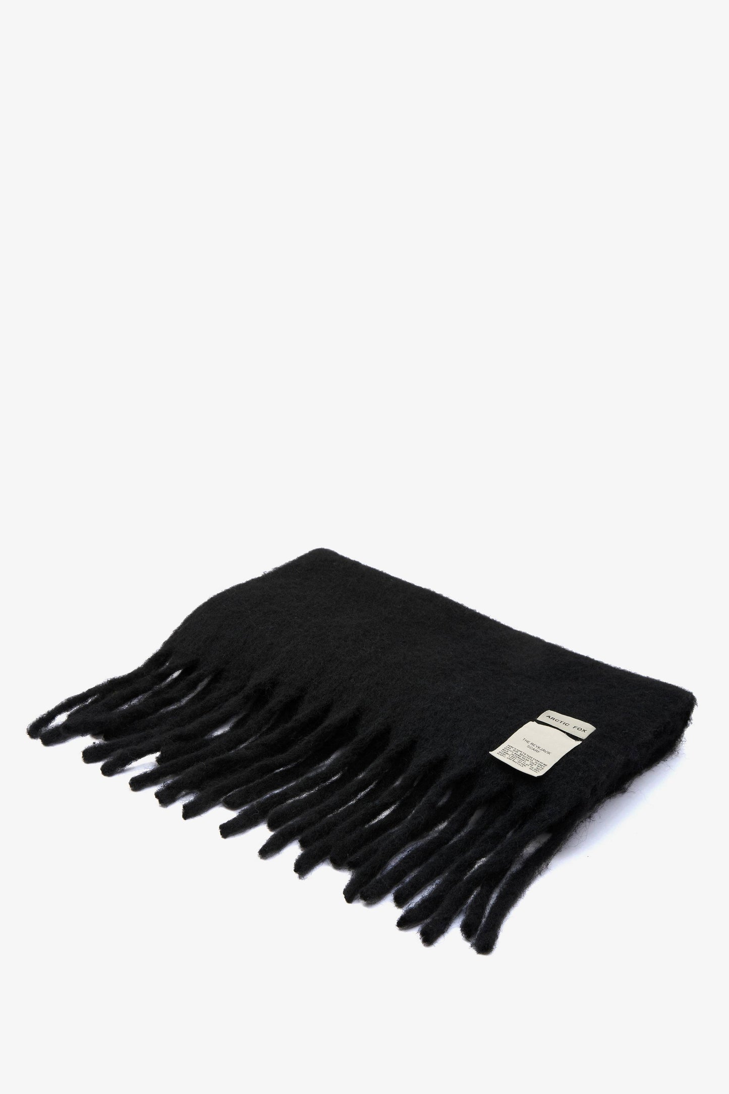 ARCTIC FOX The Reykjavik Scarf with RWS Wool - Black - FW25