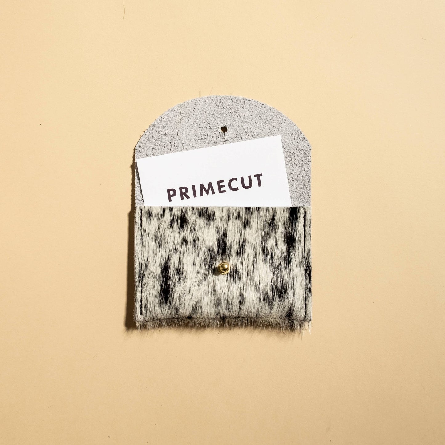 PRIMECUT Cardholder | Salt + Pepper Hair on Hide