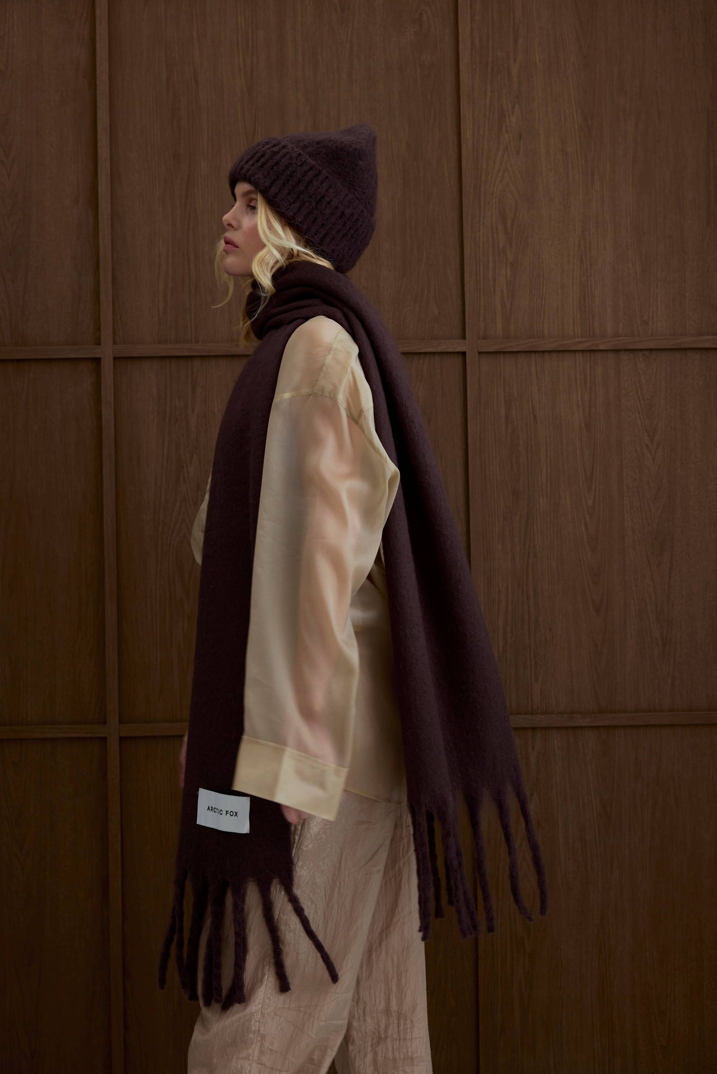 ARCTIC FOX The Reykjavik Scarf - 100% Recycled - Ground Coffee - FW25
