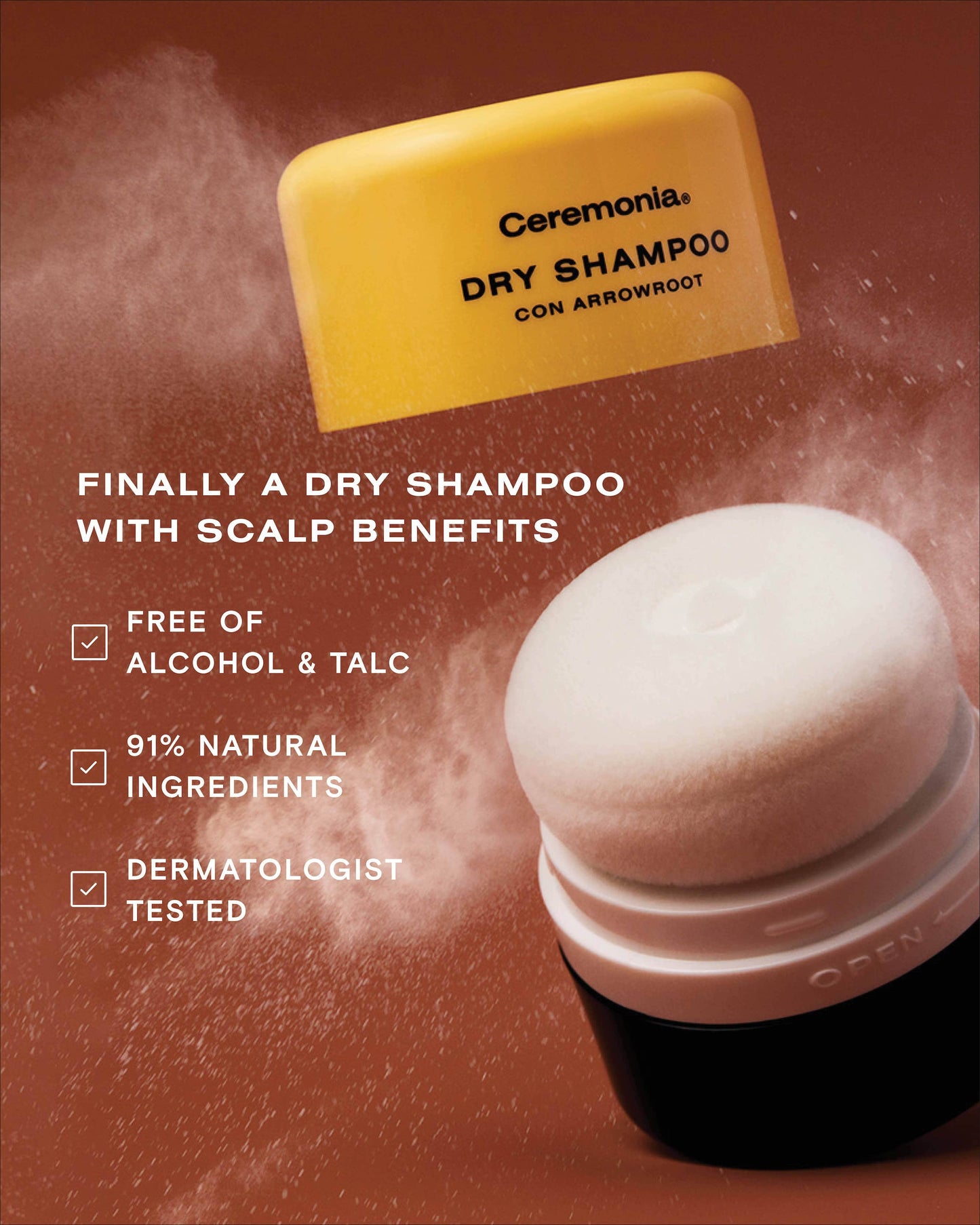 CEREMONIA Dry Shampoo con Arrowroot: 0.35 oz. | 10 g.