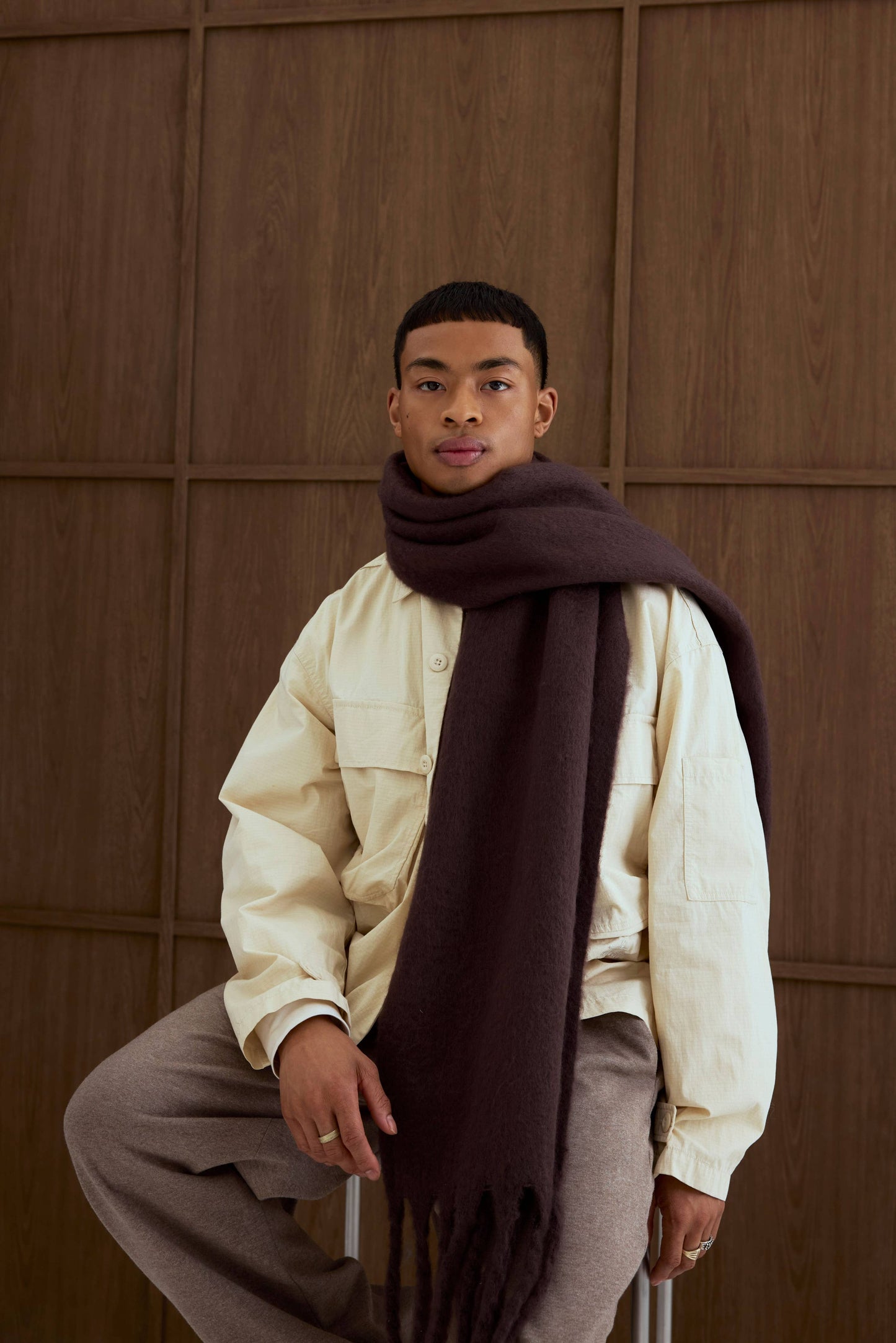 ARCTIC FOX The Reykjavik Scarf - 100% Recycled - Ground Coffee - FW25