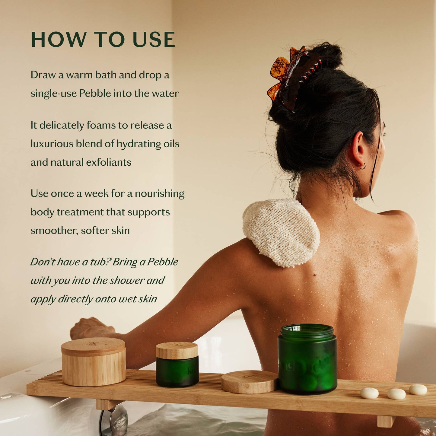 KATE McLEOD Breathe Pebble | Deep Moisturizing Solid Bath & Shower Oil: Tray of 20