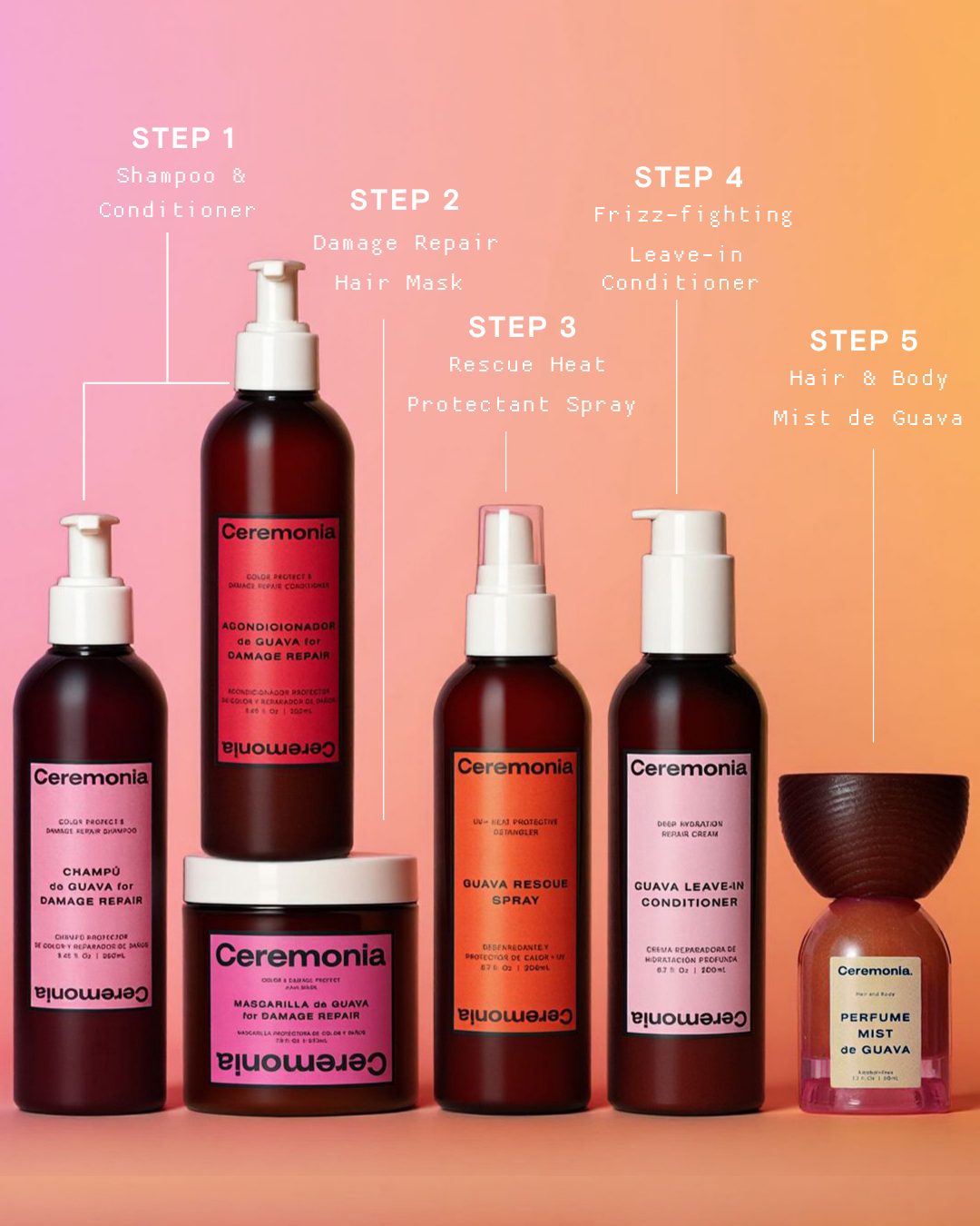 CEREMONIA Guava Protect & Repair Shampoo: 8.45 Fl. Oz. | 250 Ml.
