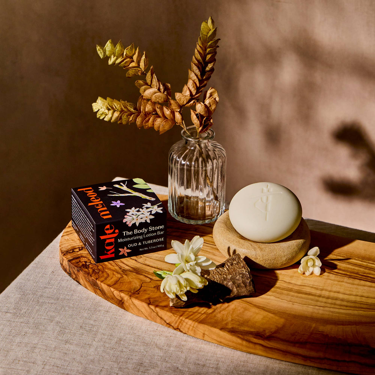 KATE MCLEOD Oud & Tuberose | Deep Moisturizing Lotion Bar