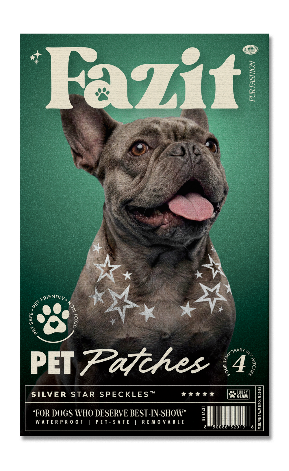 FAZIT Silver Star Speckles Pet Patches for Dogs