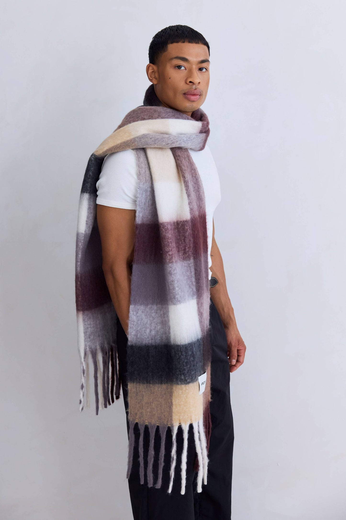 ARCTIC FOX The Reykjavik Scarf - 100% Recycled - Purple/Brown - FW25