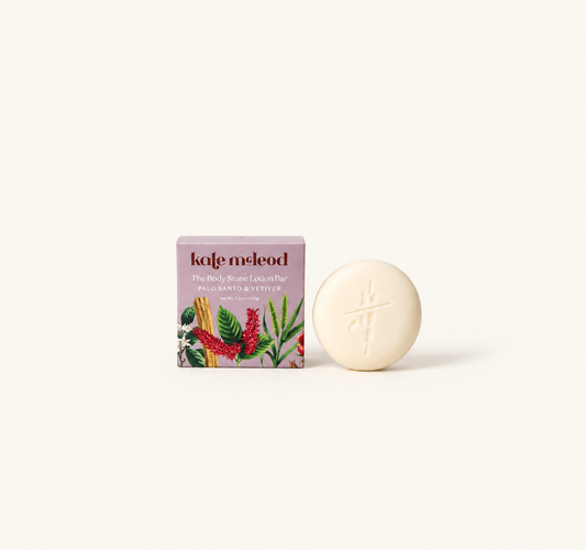 KATE MCLEOD Palo Santo & Vetiver | Deep Moisturizing Lotion Bar